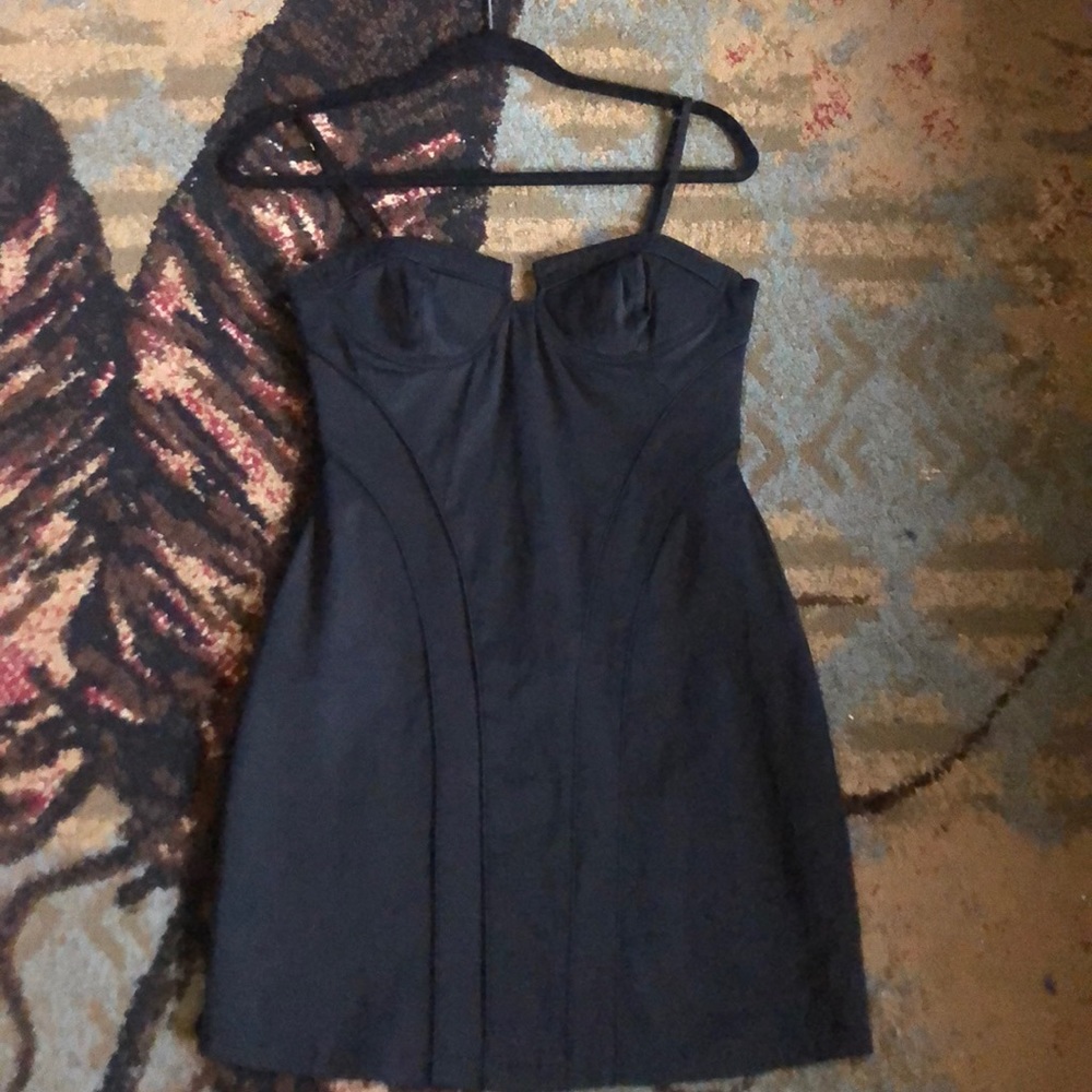 NWT Satin corset little black dress!